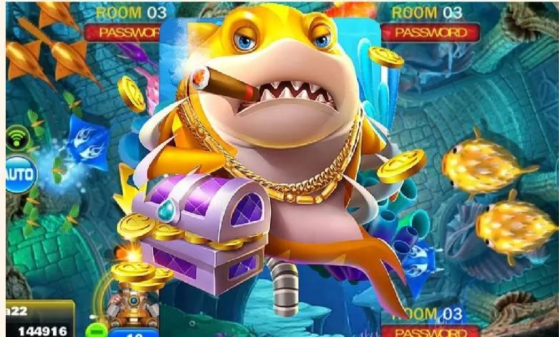 Visual permainan tembak ikan sebagai salah satu kategori lobi MERDEKAWIN